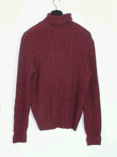 Loro Piana 100 Cashmere Cable Turtleneck Sweater Size 46 New