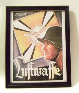 WW2 German Poster Print WWII Luft Waffa