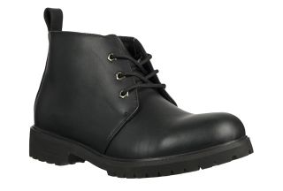 Lugz Mens Chukka Black Nubuck Leather Ankle Boots Shoes MCHKDL 001