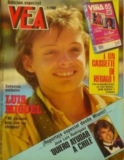 Luis Miguel Chilean Magazine VEA 1985 2