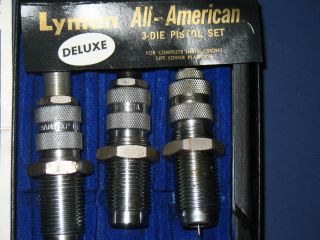 Lyman 38 357 Deluxe All American Reloading Dies – 3 Die Pistol Set