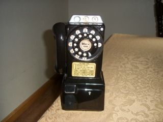Vintage Pay Telephone Hanging Rotary Coin Bank