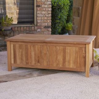 TEAK Wood Storage Box Bench for Pool Toys Patio Outdoor Deck Porch SEI