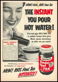 1953 Vintage Ad for Tender Leaf Tea