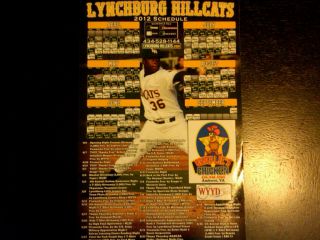 Lynchburg Hillcats 2012 Magnet Schedule Arodys Vizcaino