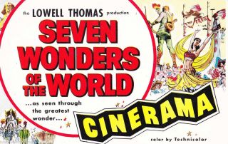 1952 Cinerama Postcard Lowell Thomas Seven Wonders of The World San