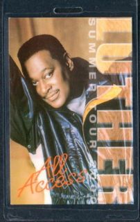 Luther Vandross Backstage Pass Laminate AA 2000