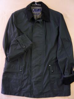 New J Crew Mens Oiled Cotton Langham Jacket Faded Black Size M