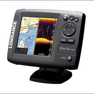 Lowrance Elite 5 DSI GPS Chartplotter Fish Finder WITH NAVONICS GOLD