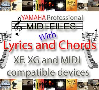 Yamaha Tyros Chords Lyrics MIDI File Styles Regi