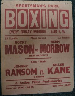 Original Movie Prop Boxing Poster Jackie Gleason Mac Davis 1983