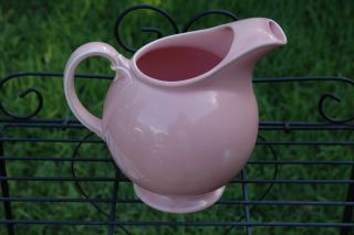 Lu Ray Footed Pitcher Pink Luray