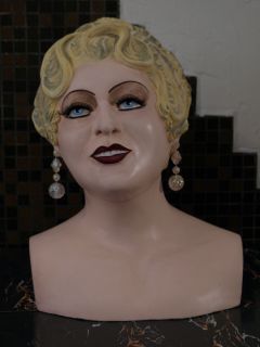 Mae West Art Decó Bust Büste Sculpture Statue Head 1930s 1940s