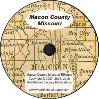 MACON COUNTY, MISSOURI MO Genealogy 1884 History + 9 maps + 1897 plat