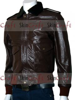 The Thing R J Macready Brown Cow Hide Leather Jacket in All Sizes