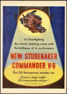 1953 Vintage Ad for Studebaker Commander V 8 Engine 061212