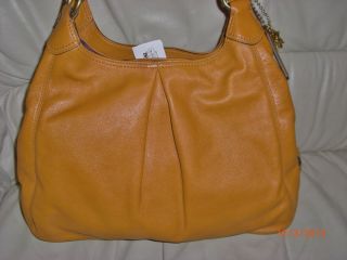  Coach Madison Soft Leather Saffron Yellow Maggie Shoulder Bag 13897W