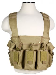 62x39 Tactical Chest Rig Vest Harness Magazine Holder Tan