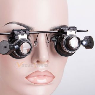 New 20X Magnifier Magnifying Eye Glasses Loupe Lens Jeweler Repair LED