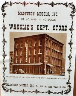 Magnuson Models M521 Wanglies Dept Store Building Kit HO Scale