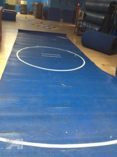 Used LARGE Blue High School Wrestling Mats Gym Sports Mat Each is 12