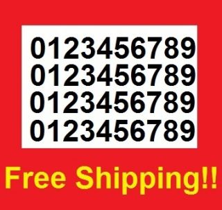 X4 Kit of Mailbox Toolbox Number Decal Stickers 1 50