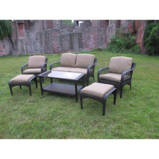 Home Furniture Siesta 6 Piece Outdoor Patio Conversation Set Chair