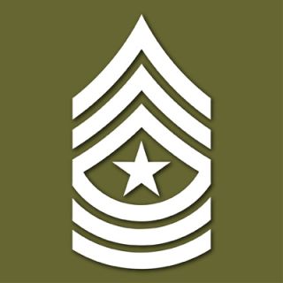 US Army E 9 Sergeant Major Vinyl Decal Sticker VLUSE9