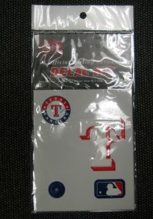 MLB Major League Baseball Texas Rangers Batting Helmet Decal Kit