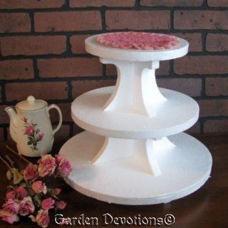 White Styrofoam Large Cupcake Stand Holds 2 Dozen