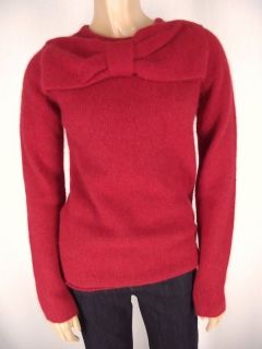 MALENE BIRGER New Bow Knit Sweater S Angora Lamb Wool Christmas