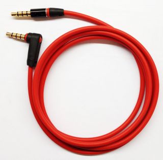 Red 3 5mm 4 Pole Male to Male Record Car aux Audio Cord headphone