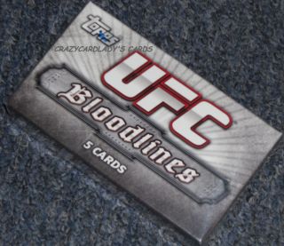 2012 TOPPS UFC BLOODLINES MINI BOX HOBBY PACK FACTORY SEALED LIVE FREE