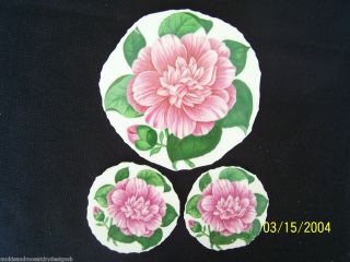 Mosaic Tiles Vintage Pink Shabby Roses Focals Gorgeous 5 Inches