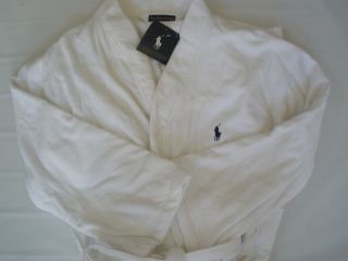 Polo Ralph Lauren White Robe Man Size Small Medium New Sale
