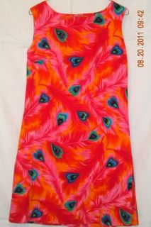  70s hippie psychedelic DAYGLO PEACOCK FEATHER PRINT dress Mao jacket