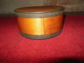 Antique Maple Bentwood Tin Shaker Style Pantry Spice Box Pristine