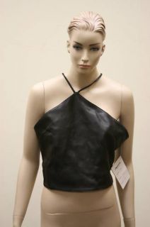 Marcia Womens Black Leather Tube Top XXL New