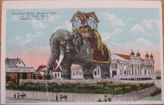 1920 PC Elephant Hotel Margate City Atlantic City NJ