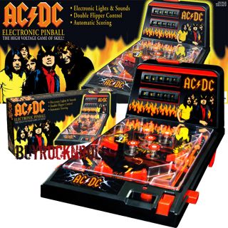 Collectors Tabletop Electronic Pinball Machine Game Angus Malcom Young