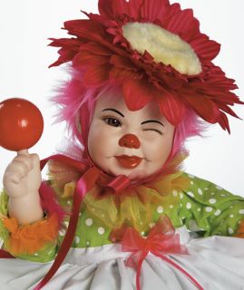 Marie Osmond CLOWNING AROUND Porcelain Baby Clown Doll by Karen Scott