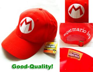 Brand New Super Mario Bros Anime Cosplay Red Mario M Cap Hat
