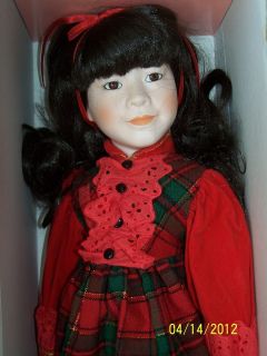 Marian Yu Oriental Girl Christmas Comes with Santa Doll