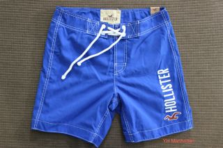 Hollister Men Blue Manhattan Beach Swim Board Shorts Swimwear