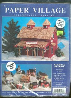 Paper Village Railroad Station Collectable Craft Kit Never Opened