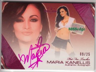 2011 Benchwarmer Auto Maria Kanellis 9 25 Pink Autograph Hot for