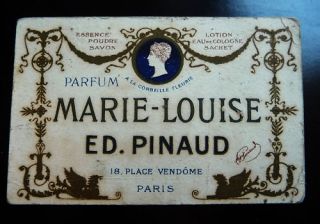 Carte Parfumee Ancienne Marie Louise de Ed Pinaud