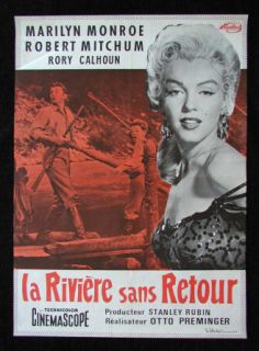 River of No Return French Movie Poster Marilyn Monroe