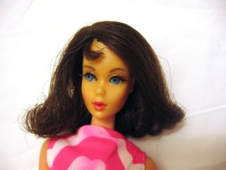 Vintage Mod Barbie Marlo Flip 1160 TNT Japan Brunette Rooted Eyelashes