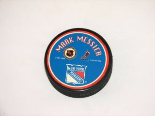 Mark Messier New York Rangers Official Licensed Litho Puck NEW Made in